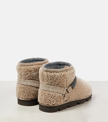 Verzierte Schneestiefel aus Shearling | Brunello Cucinelli