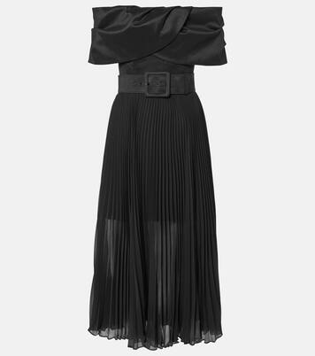 Robe midi Emelie à encolure bardot | Rebecca Vallance