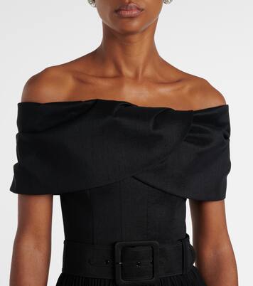 Robe midi Emelie à encolure bardot | Rebecca Vallance