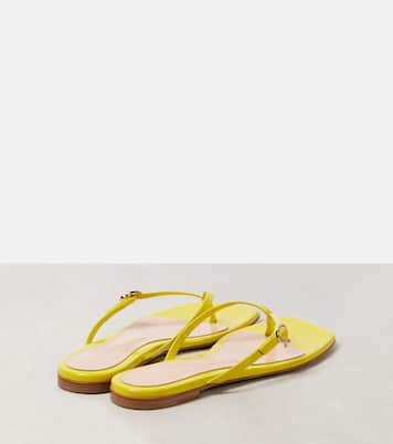 Ribbon patent leather thong sandals | Gianvito Rossi