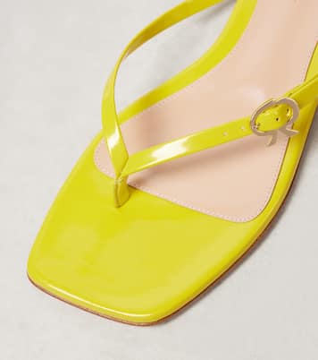 Ribbon patent leather thong sandals | Gianvito Rossi