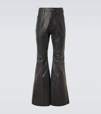 Bolan leather flared pants | Rick Owens
