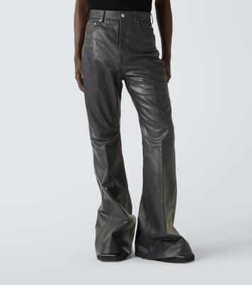 Bolan leather flared pants | Rick Owens