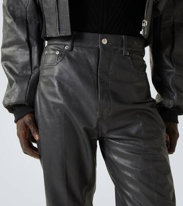 Bolan leather flared pants | Rick Owens