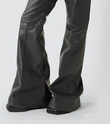 Bolan leather flared pants | Rick Owens