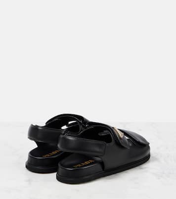Logo leather sandals | Prada