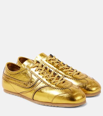 Metallic leather sneakers | Dries Van Noten