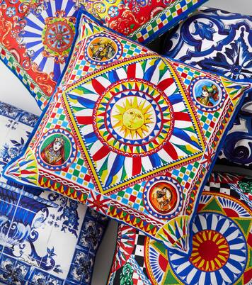 Small printed canvas cushion | Dolce&Gabbana Casa