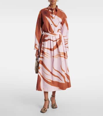 Bedruckter Midirock aus Baumwolle | Dries Van Noten