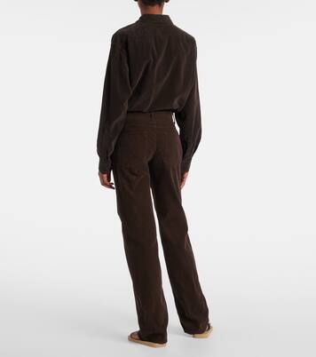 Carlyl cotton corduroy straight pants | The Row