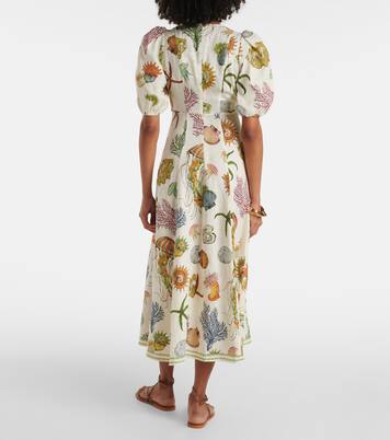 Midikleid Sea aus Leinen | Alémais