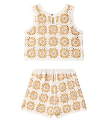 Crochet cotton tank top and shorts set | Rylee + Cru