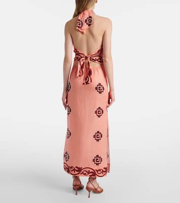 Energetic Patterns linen maxi dress | Johanna Ortiz
