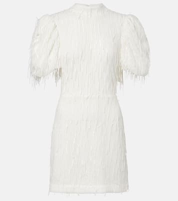 Bridal sequined puff-sleeve minidress | Rotate