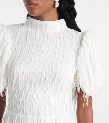 Bridal sequined puff-sleeve minidress | Rotate