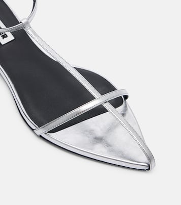 Metallic leather sandals | Jil Sander