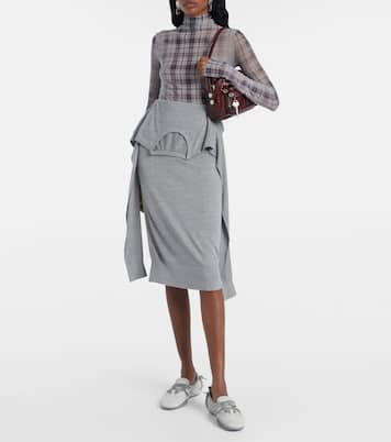 Midirock aus Seiden-Jersey | Acne Studios