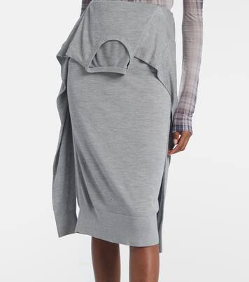 Midirock aus Seiden-Jersey | Acne Studios