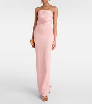 Bustier-Robe Afra aus Crêpe und Satin | Solace London