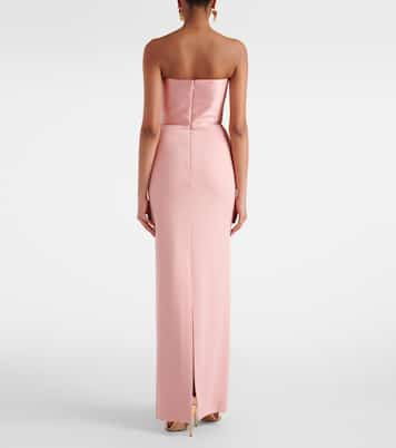 Bustier-Robe Afra aus Crêpe und Satin | Solace London