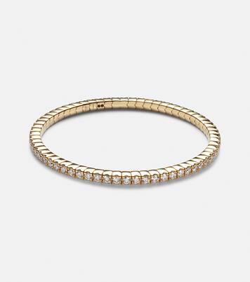 Stretchy 18kt gold tennis bracelet with diamonds | Bucherer Fine Jewellery