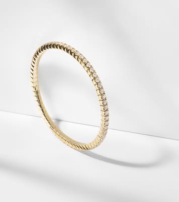 Stretchy 18kt gold tennis bracelet with diamonds | Bucherer Fine Jewellery