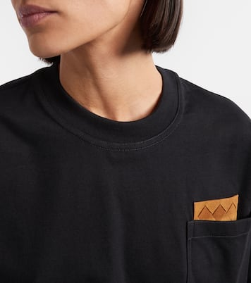 T-shirt cropped in jersey di cotone  | Bottega Veneta