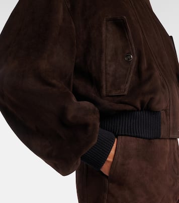 Briar suede bomber jacket | Nour Hammour