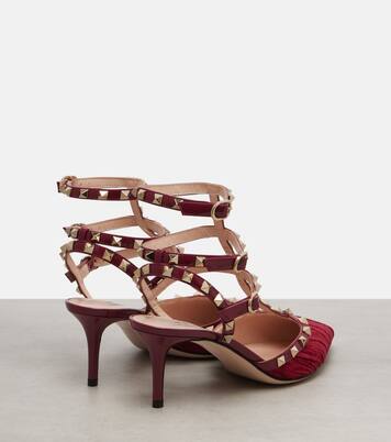 Rockstud 65 velvet and leather pumps | Valentino Garavani