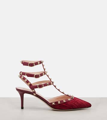 Rockstud 65 velvet and leather pumps | Valentino Garavani