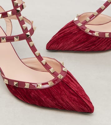 Rockstud 65 velvet and leather pumps | Valentino Garavani