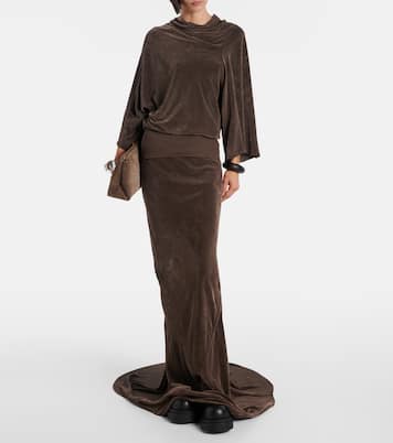 Maxirock Coda aus Samt | Rick Owens