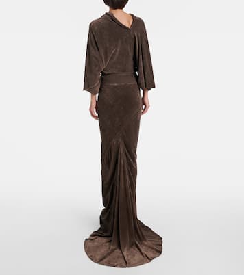 Maxirock Coda aus Samt | Rick Owens