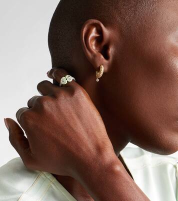 Bague en or blanc 18 ct, émail et diamants  | Kamyen