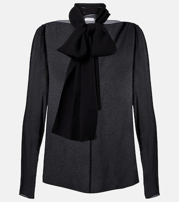 Sheer tie-neck blouse | Alaïa