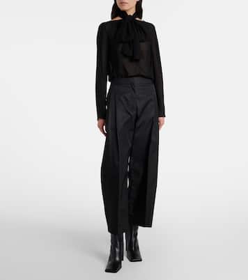 Sheer tie-neck blouse | Alaïa
