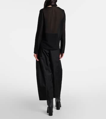 Sheer tie-neck blouse | Alaïa