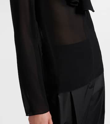 Sheer tie-neck blouse | Alaïa