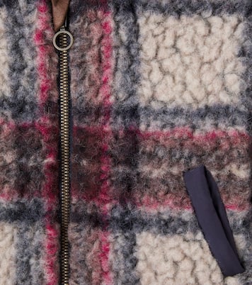 Baby Hans checked wool-blend teddy jacket | 1 + in the Family