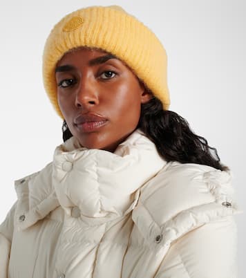 Logo mohair and wool-blend beanie | Moncler