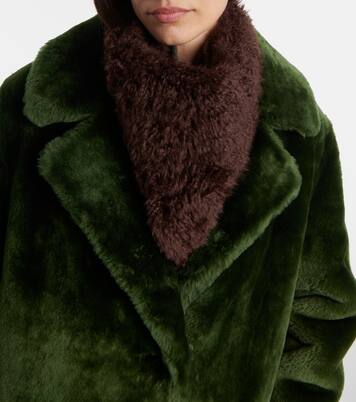Shearling and wool scarf | Yves Salomon