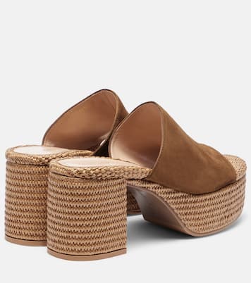 Suede platform espadrille mules | Gianvito Rossi