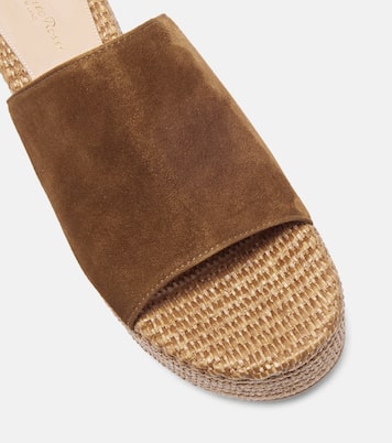 Suede platform espadrille mules | Gianvito Rossi