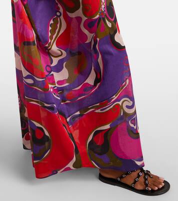Abito lungo Orchidee in cotone | Pucci