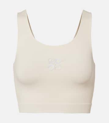 x On ribbed-knit sports bra | Loewe