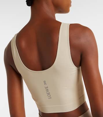 x On ribbed-knit sports bra | Loewe