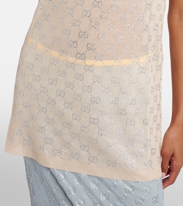 GG embellished silk top | Gucci