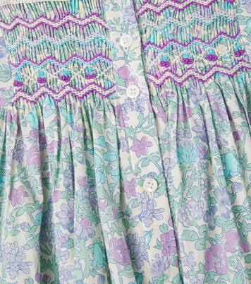 Passion floral smocked cotton dress | Bonpoint