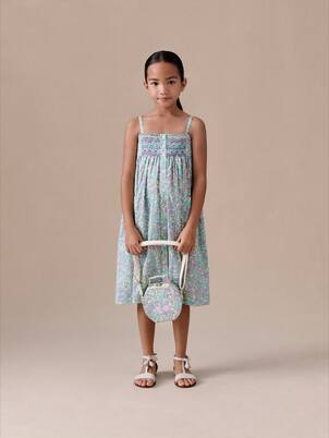 Passion floral smocked cotton dress | Bonpoint