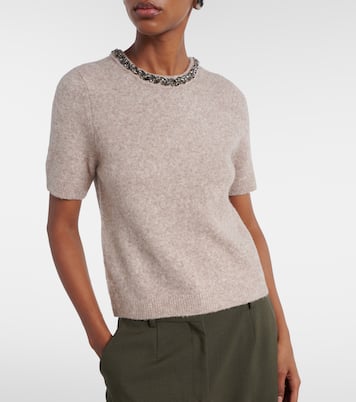 Top Briana in misto lana con cristalli | Velvet